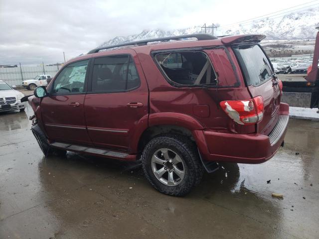5TDBT48A06S270677 - 2006 TOYOTA SEQUOIA LIMITED MAROON photo 2