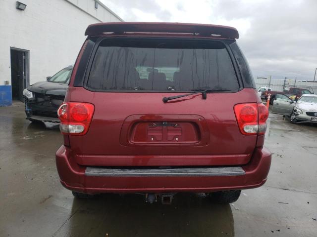 5TDBT48A06S270677 - 2006 TOYOTA SEQUOIA LIMITED MAROON photo 6