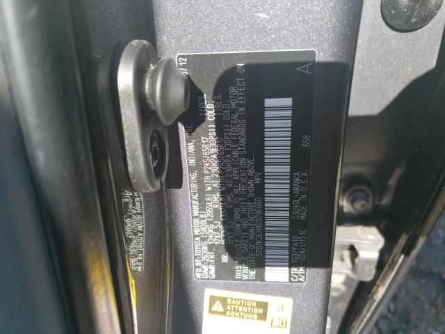 5TDZK3EH8DS096660 - 2013 TOYOTA HIGHLANDER BASE Gris foto 13