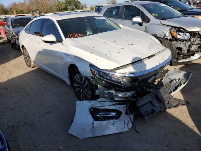 1HGCV3F52LA014338 - 2020 HONDA ACCORD HYBRID EXL WHITE photo 4