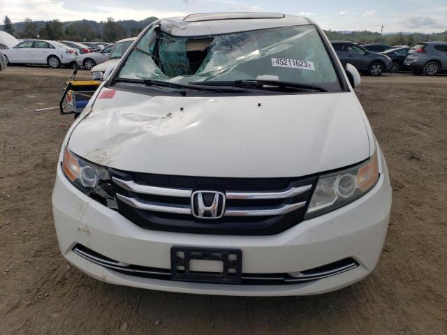 5FNRL5H65EB079114 - 2014 HONDA ODYSSEY EXL WHITE photo 5