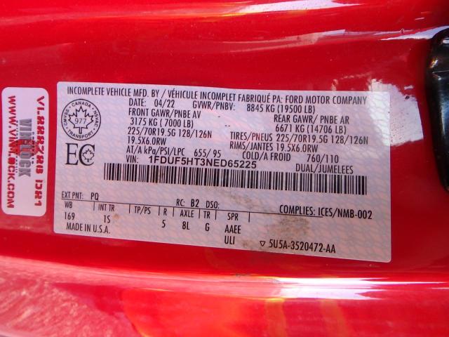 1FDUF5HT3NED65225 - 2022 FORD F550 SUPER DUTY RED photo 11