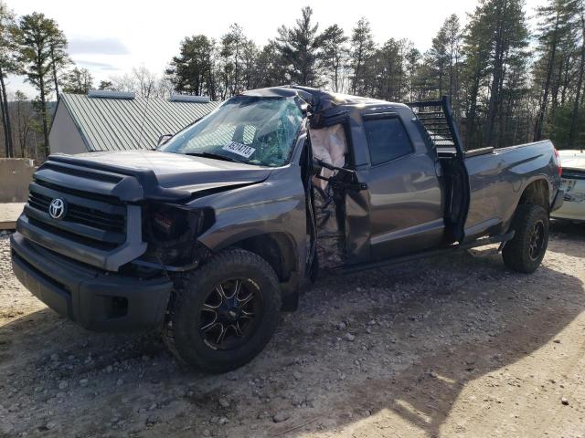 5TFCY5F12EX017755 - 2014 TOYOTA TUNDRA DOUBLE CAB SR/SR5 GRAY photo 1