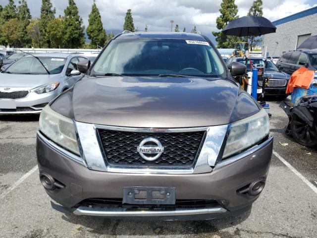 5N1AR2MM8FC703447 - 2015 NISSAN PATHFINDER S BROWN photo 5