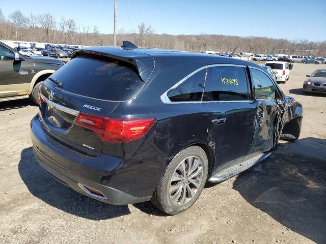5FRYD4H69EB038311 - 2014 ACURA MDX TECHNOLOGY BLACK photo 3