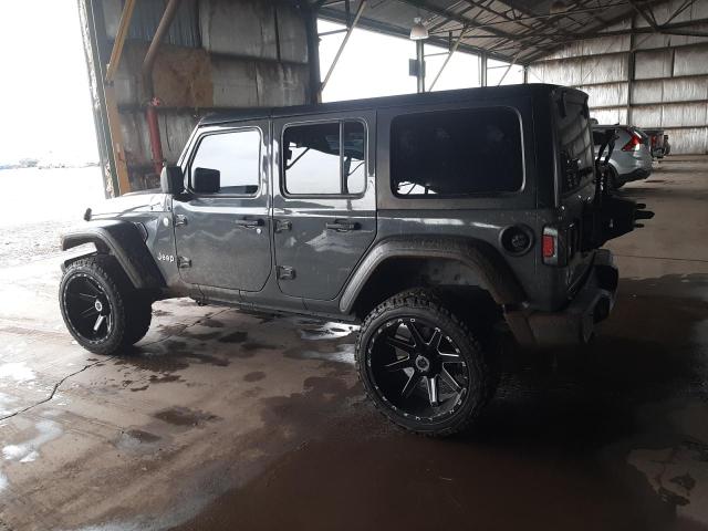 1C4HJXDG1KW599197 - 2019 JEEP WRANGLER U SPORT ნაცრისფერი ფოტო 2