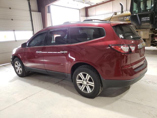 1GNKVHKD7FJ237376 - 2015 CHEVROLET TRAVERSE LT MAROON photo 2