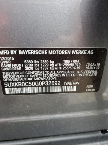 5UXKR0C50G0P32692 - 2016 BMW X5 XDRIVE35I SILVER photo 14