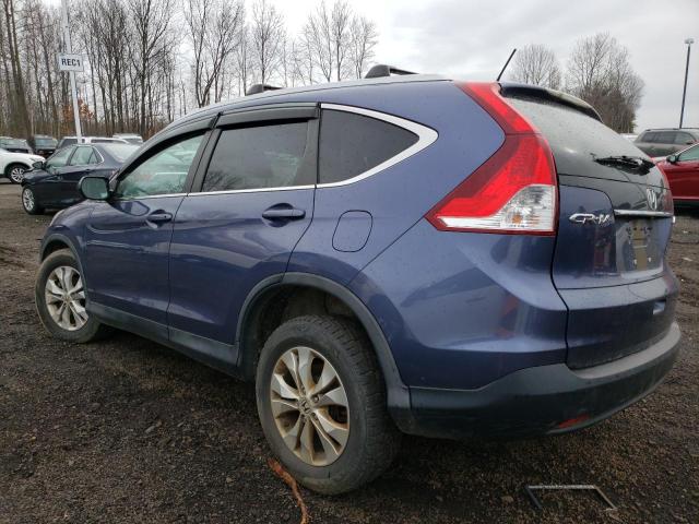 2HKRM4H75EH624567 - 2014 HONDA CR-V EXL BLUE photo 2