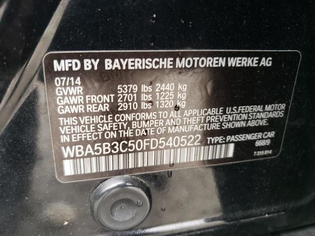 WBA5B3C50FD540522 - 2015 BMW 535 XI BLACK photo 12