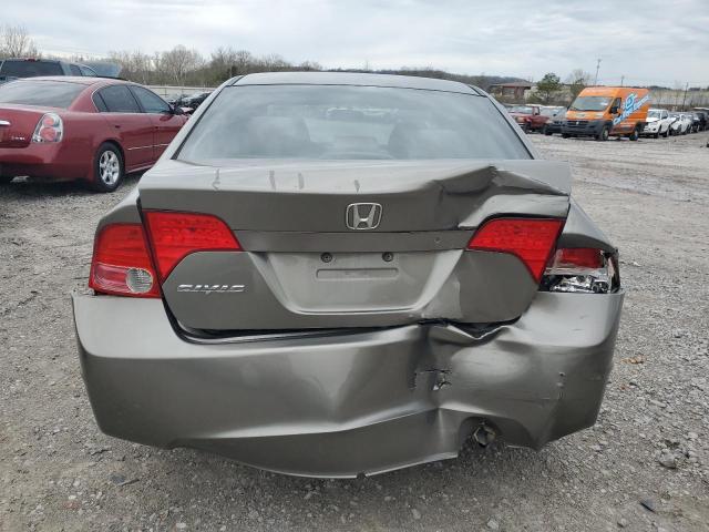 2HGFA16548H334167 - 2008 HONDA CIVIC LX GRAY photo 6