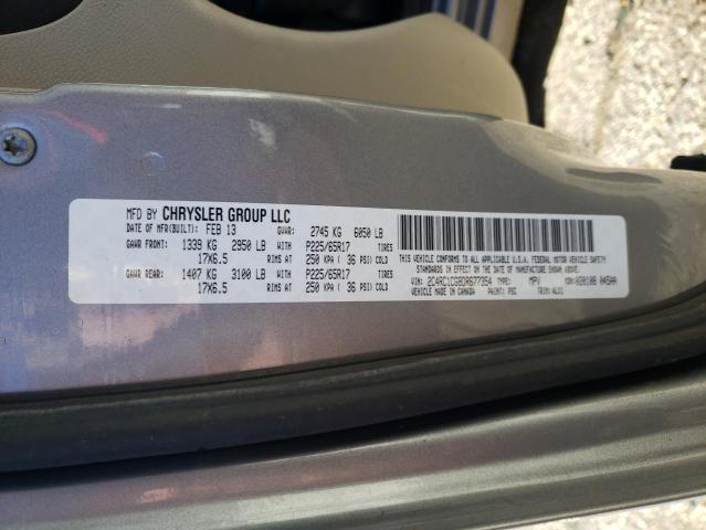 2C4RC1CG8DR677354 - 2013 CHRYSLER TOWN & COU TOURING L GRAY photo 14