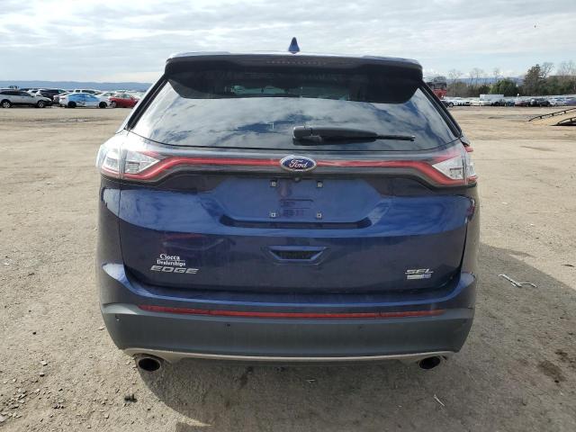 2FMPK4J93GBC39544 - 2016 FORD EDGE SEL BLUE photo 6