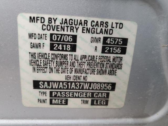 SAJWA51A37WJ08956 - 2007 JAGUAR X-TYPE 3.0 SILVER photo 12