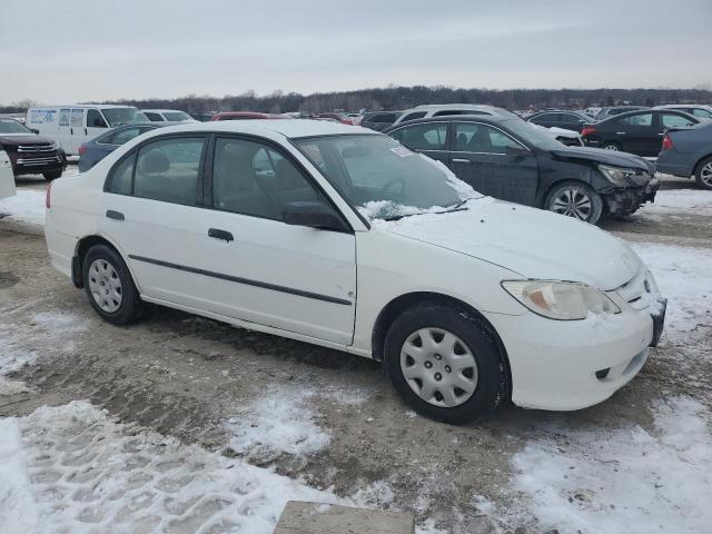 2HGES16375H567415 - 2005 HONDA CIVIC DX VP თეთრი ფოტო 4