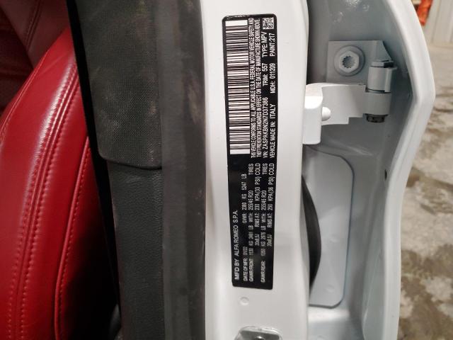 ZASPAKBN2N7D37386 - 2022 ALFA ROMEO STELVIO TI WHITE photo 13