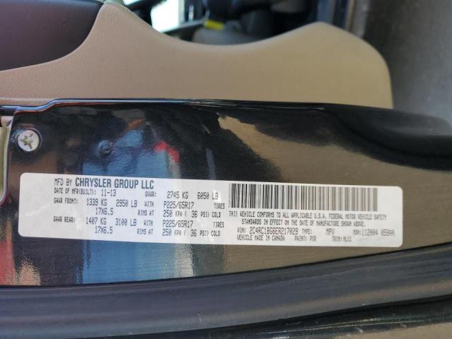 2C4RC1BG6ER217029 - 2014 CHRYSLER TOWN & COU TOURING შავი ფოტო 13