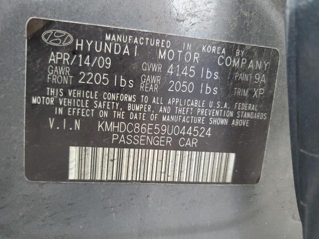 KMHDC86E59U044524 - 2009 HYUNDAI ELANTRA TO GRAY photo 12