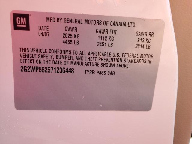 2G2WP552571236448 - 2007 PONTIAC GRAND PRIX 白色 照片 12