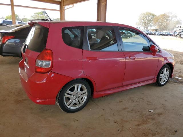 JHMGD38677S036519 - 2007 HONDA FIT S RED photo 3