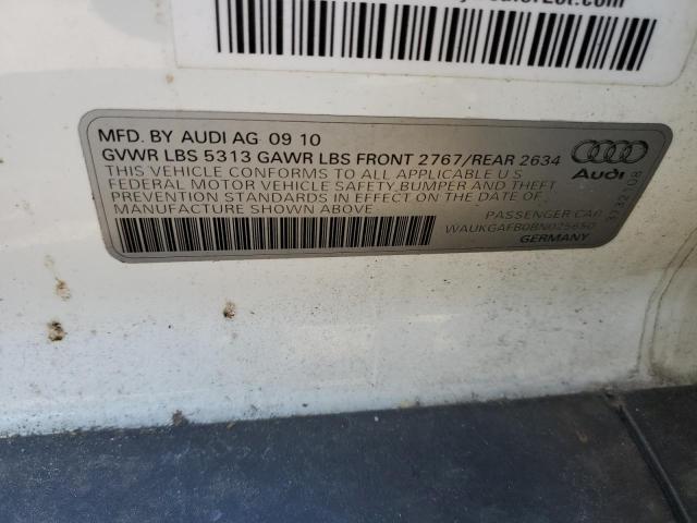 WAUKGAFB0BN025650 - 2011 AUDI A6 PRESTIGE WHITE photo 12