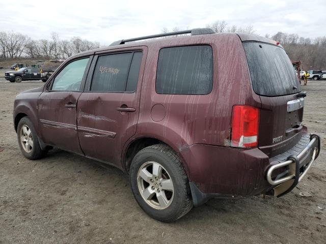 5FNYF4H65BB044887 - 2011 HONDA PILOT EXL BURGUNDY photo 2