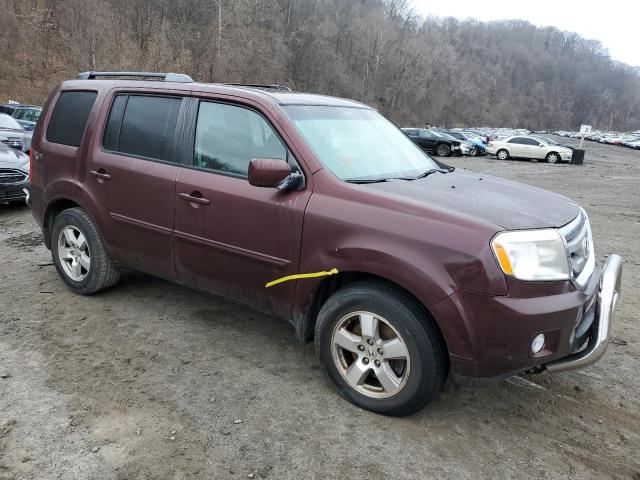 5FNYF4H65BB044887 - 2011 HONDA PILOT EXL BURGUNDY photo 4