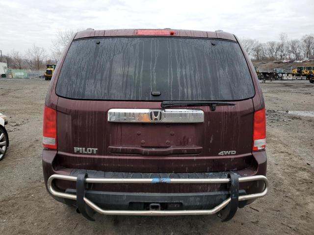 5FNYF4H65BB044887 - 2011 HONDA PILOT EXL BURGUNDY photo 6