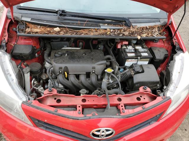 JTDKTUD32DD559673 - 2013 TOYOTA YARIS RED photo 11