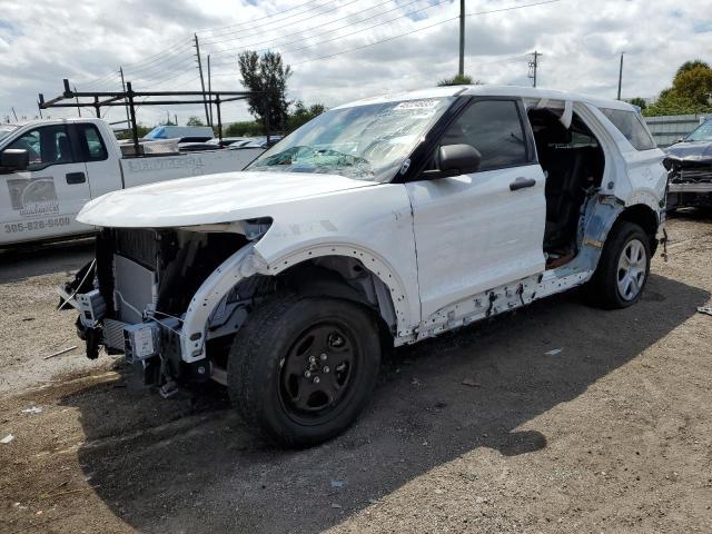 1FM5K8AB7MGA07051 - 2021 FORD EXPLORER POLICE INTERCEPTOR WHITE photo 1