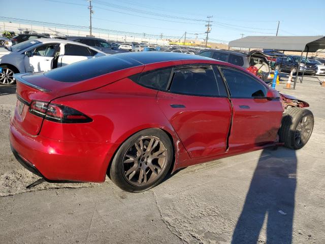 5YJSA1E53PF511536 - 2023 TESLA MODEL S RED photo 3