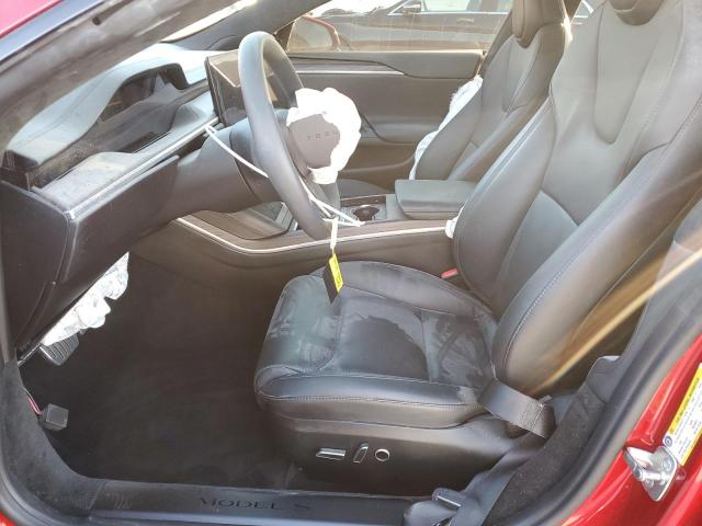 5YJSA1E53PF511536 - 2023 TESLA MODEL S RED photo 7