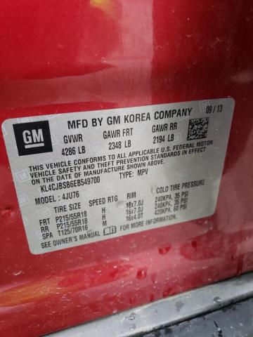 KL4CJBSB6EB549700 - 2014 BUICK ENCORE CONVENIENCE 栗色 照片 14
