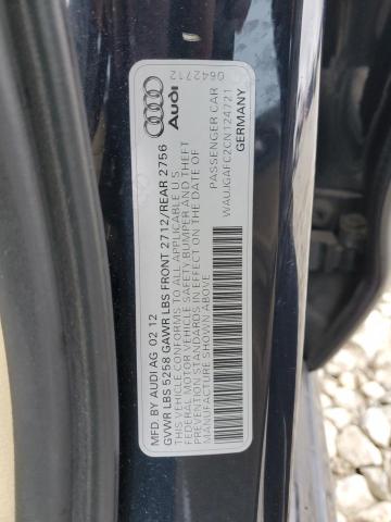 WAUJGAFC2CN124721 - 2012 AUDI A6 PRESTIGE ლურჯი ფოტო 13