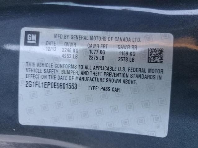 2G1FL1EP0E9801563 - 2014 CHEVROLET CAMARO ZL1 BLACK photo 12