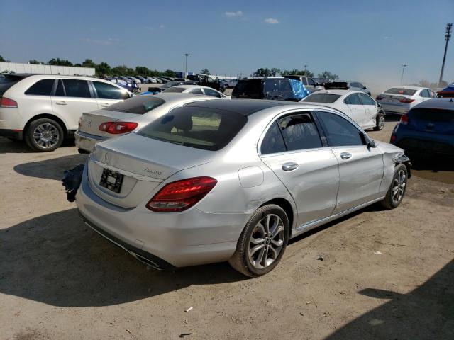 55SWF4KB2HU227118 - 2017 MERCEDES-BENZ C 300 4MATIC SILVER photo 3