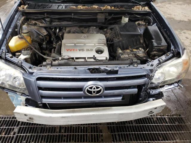 JTEEP21A940039367 - 2004 TOYOTA HIGHLANDER BLUE photo 11