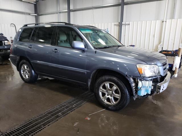 JTEEP21A940039367 - 2004 TOYOTA HIGHLANDER BLUE photo 4