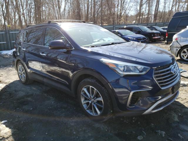 KM8SM4HF3HU189434 - 2017 HYUNDAI SANTA FE SE BLUE photo 4