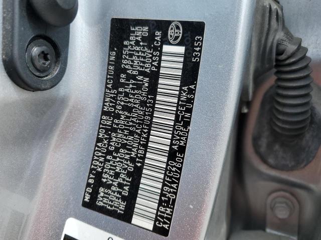 4T1BF1FK4FU915131 - 2015 TOYOTA CAMRY LE SILVER photo 13