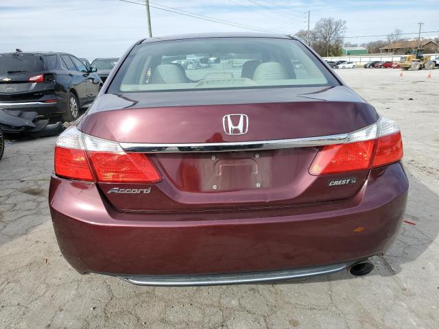 1HGCR2F39EA307590 - 2014 HONDA ACCORD LX BURGUNDY photo 6