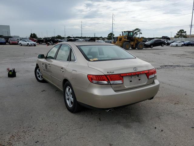 KMHFC46F77A184129 - 2007 HYUNDAI AZERA SE TAN photo 3