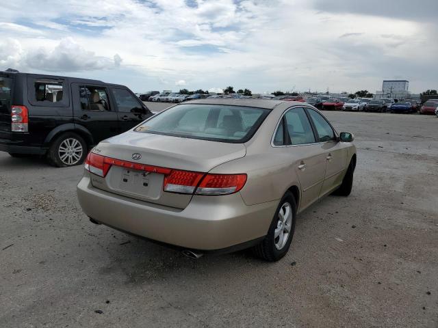 KMHFC46F77A184129 - 2007 HYUNDAI AZERA SE TAN photo 4