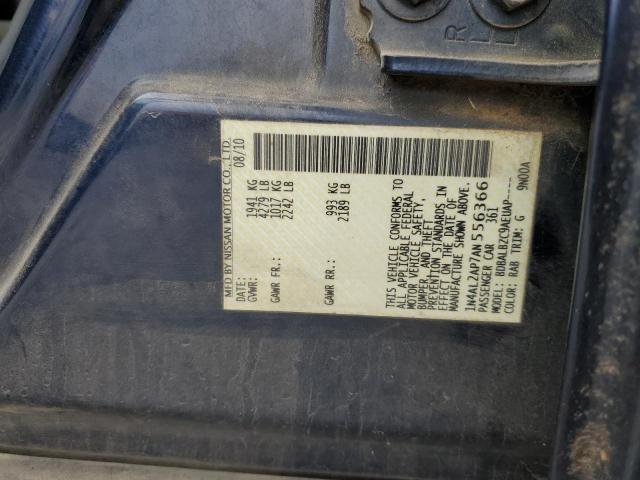 1N4AL2AP7AN556366 - 2010 NISSAN ALTIMA BASE BLUE photo 12