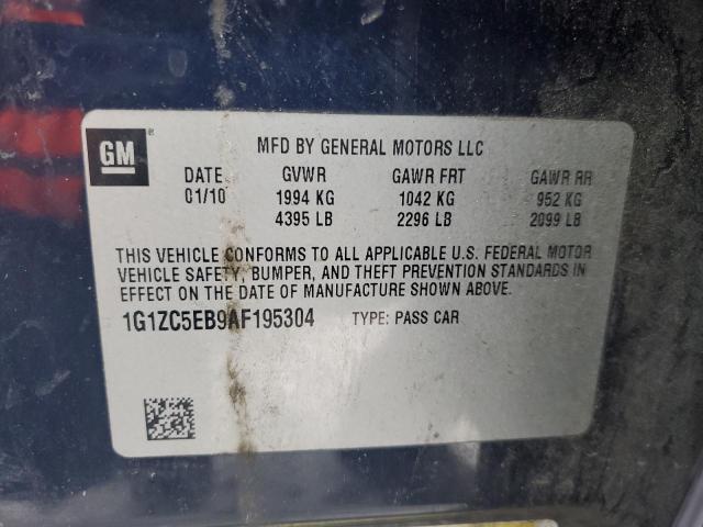 1G1ZC5EB9AF195304 - 2010 CHEVROLET MALIBU 1LT BLUE photo 12