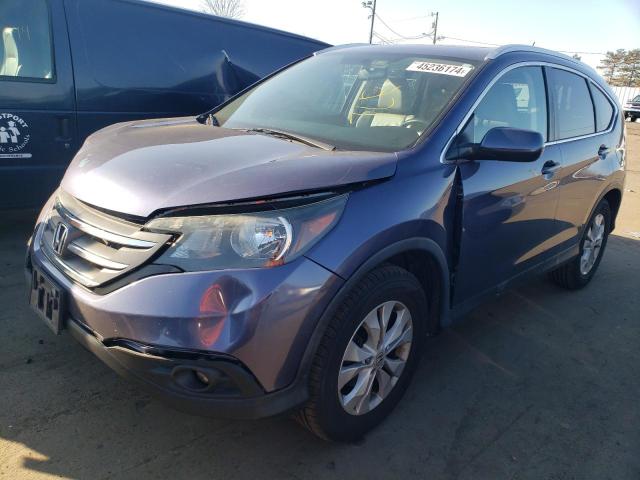 2HKRM4H77EH708132 - 2014 HONDA CR-V EXL BLUE photo 1