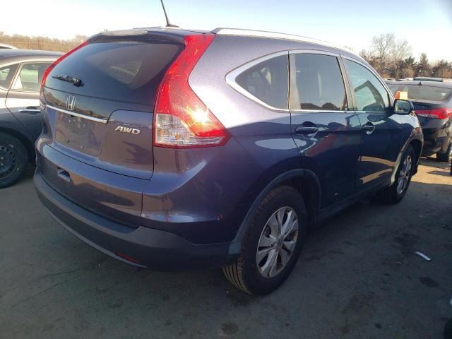 2HKRM4H77EH708132 - 2014 HONDA CR-V EXL BLUE photo 3