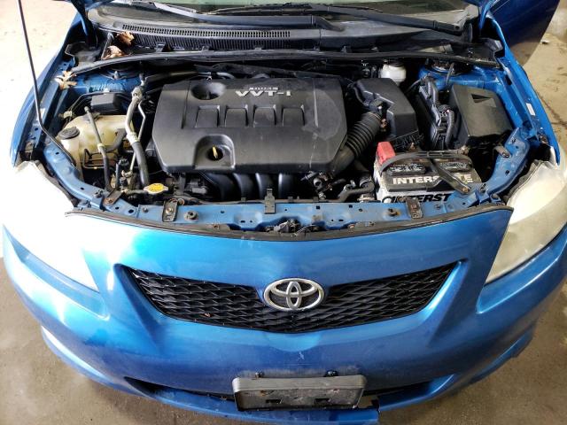 1NXBU4EE0AZ249719 - 2010 TOYOTA COROLLA LS BASE BLUE photo 11