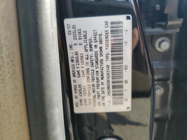 1HGCM66587A063148 - 2007 HONDA ACCORD EX BLACK photo 13