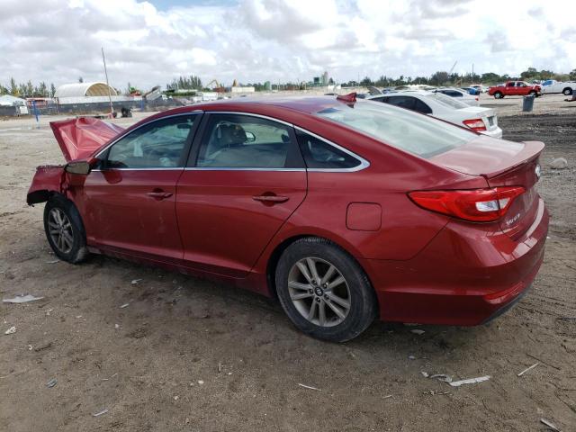 5NPE24AF2FH121330 - 2015 HYUNDAI SONATA SE RED photo 2